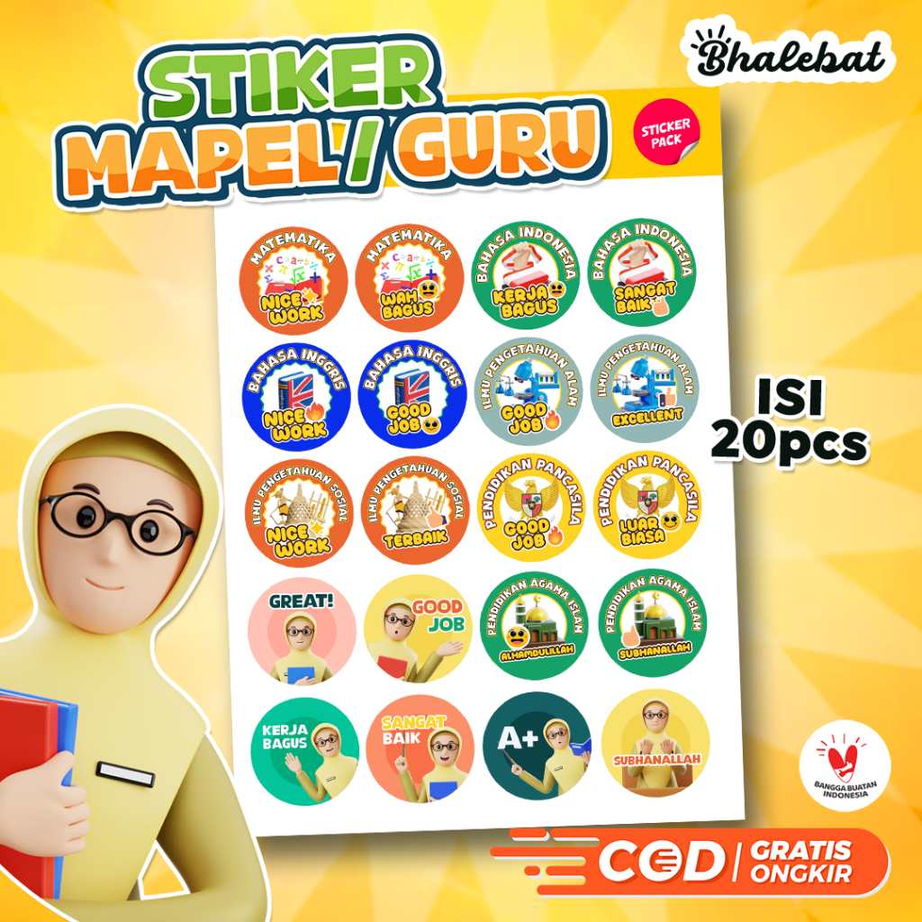 

Bhalebat - Stiker Guru Mata Pelajaran Motivasi Siswa Stiker Nilai Stiker Hasil Ujian