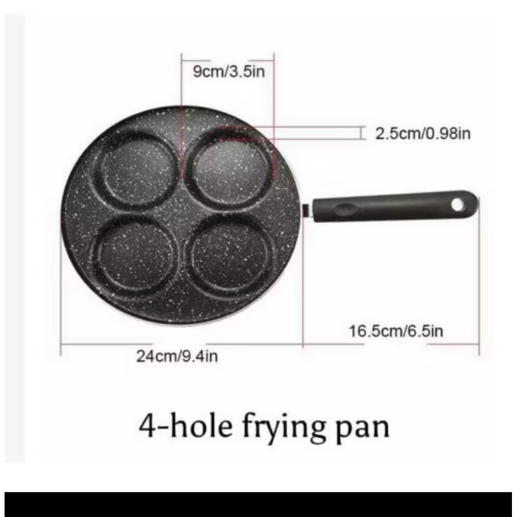 Teflon 4 sekat anti luntur tempat penggorengan telur