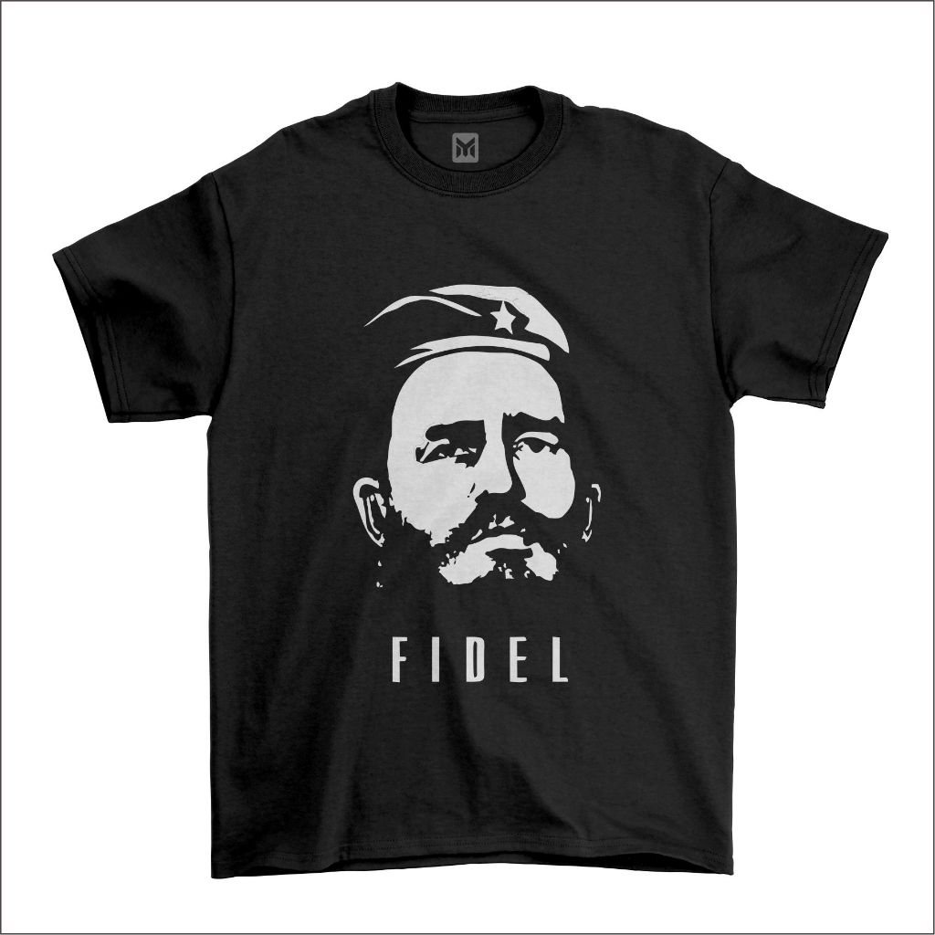 Kaos Pria Distro Fidel Castro Cotton  Combed 24s Kaos Tokoh