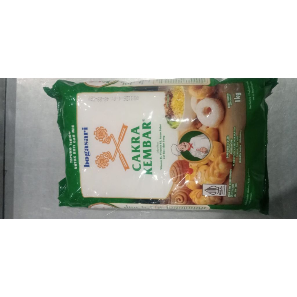

Bogasari Cakra Kembar 1 Kg – Tepung Terigu Protein Tinggi untuk Roti & Mie