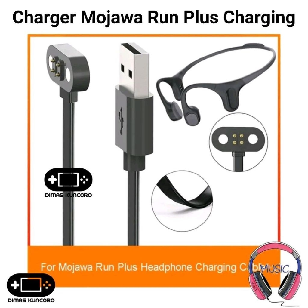 Charger Mojawa Run PLUS Charging kabel usb bone conduction sport headphone