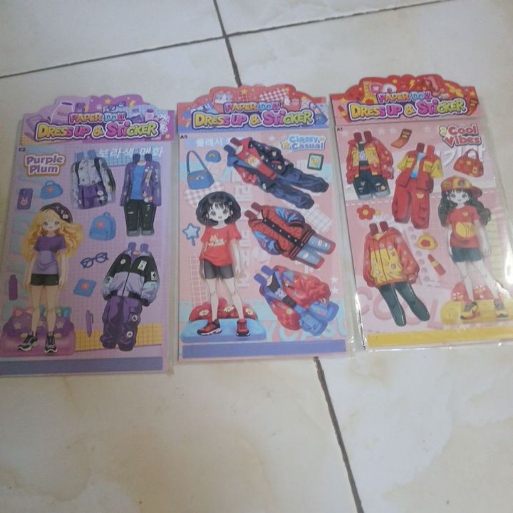 (ECER) MAINAN ANAK_PAPER DOLL DRESS UP STICKER