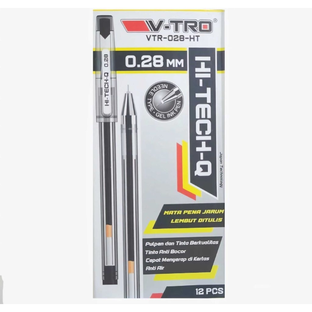 

[COD] [UO] GEL PEN VTRO HI TECH Q 1 PACK ISI 12 PC