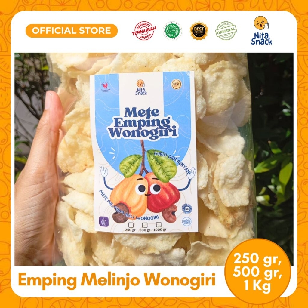 

Emping Melinjo Super asli Wonogiri , Renyah Gurih dan Nikmat - 500 Gram