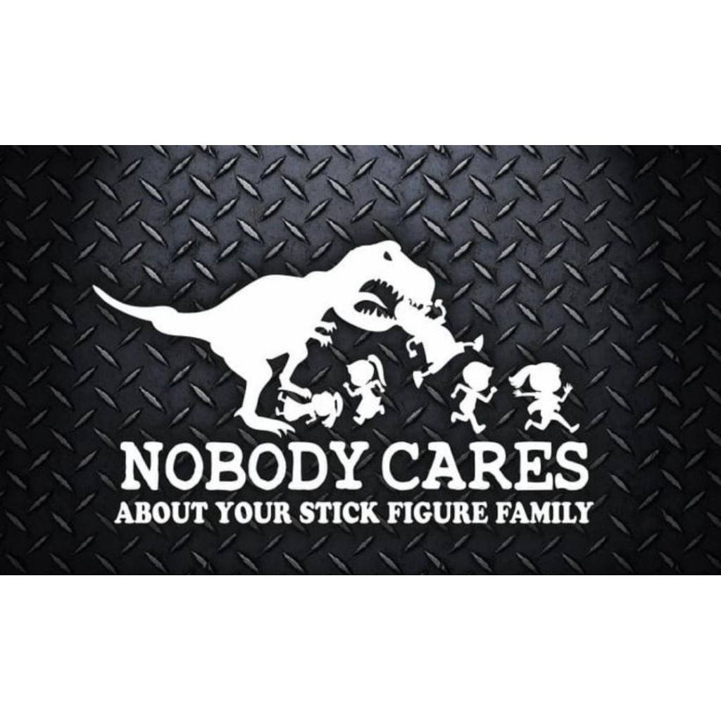 

sticker nobody care cutt