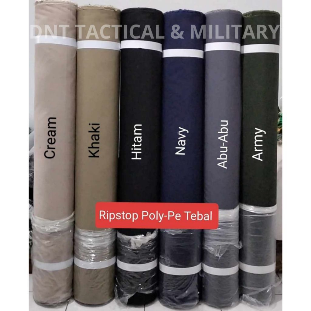 KAIN RIBSTOP POLY PE TEBAL BAHAN AGAK KAKU UNTUK PDL, SERAGAM TACTICAL, SERAGAM PROFESI (0,5 METER)
