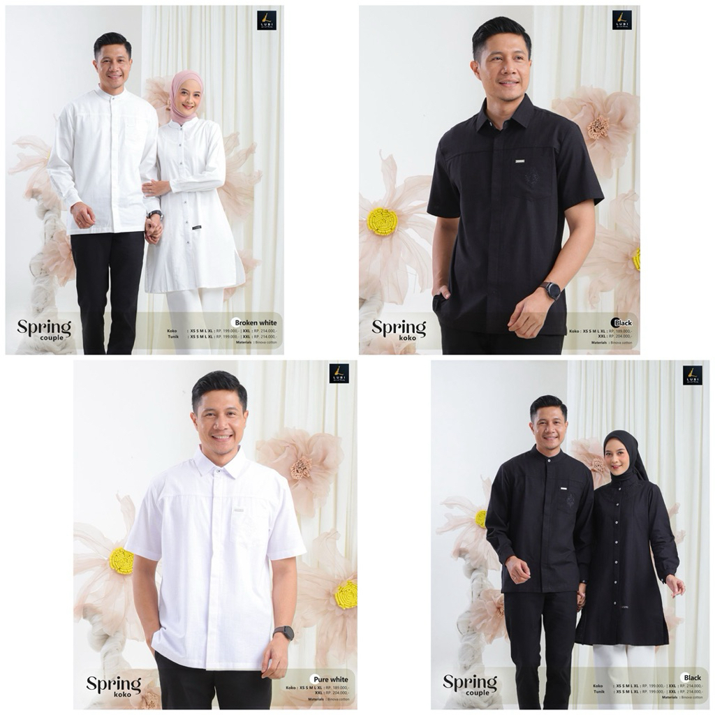 Lubi Spring Couple Lubi Couple Spring Tunik Putih Tunik Black Koko Putih Koko Black Tunik Busui Tuni