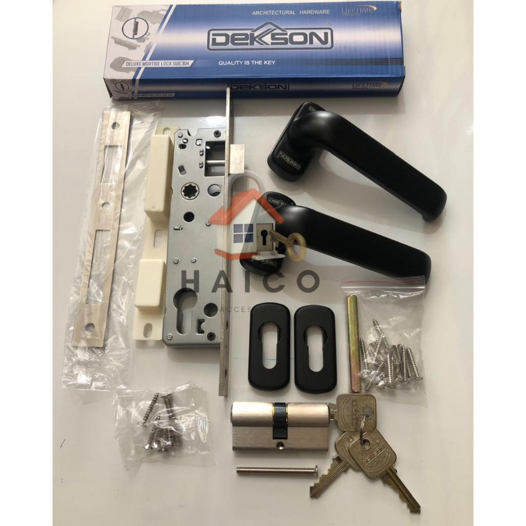 Handle Dekson Lever Handle Putih 1 set komplit