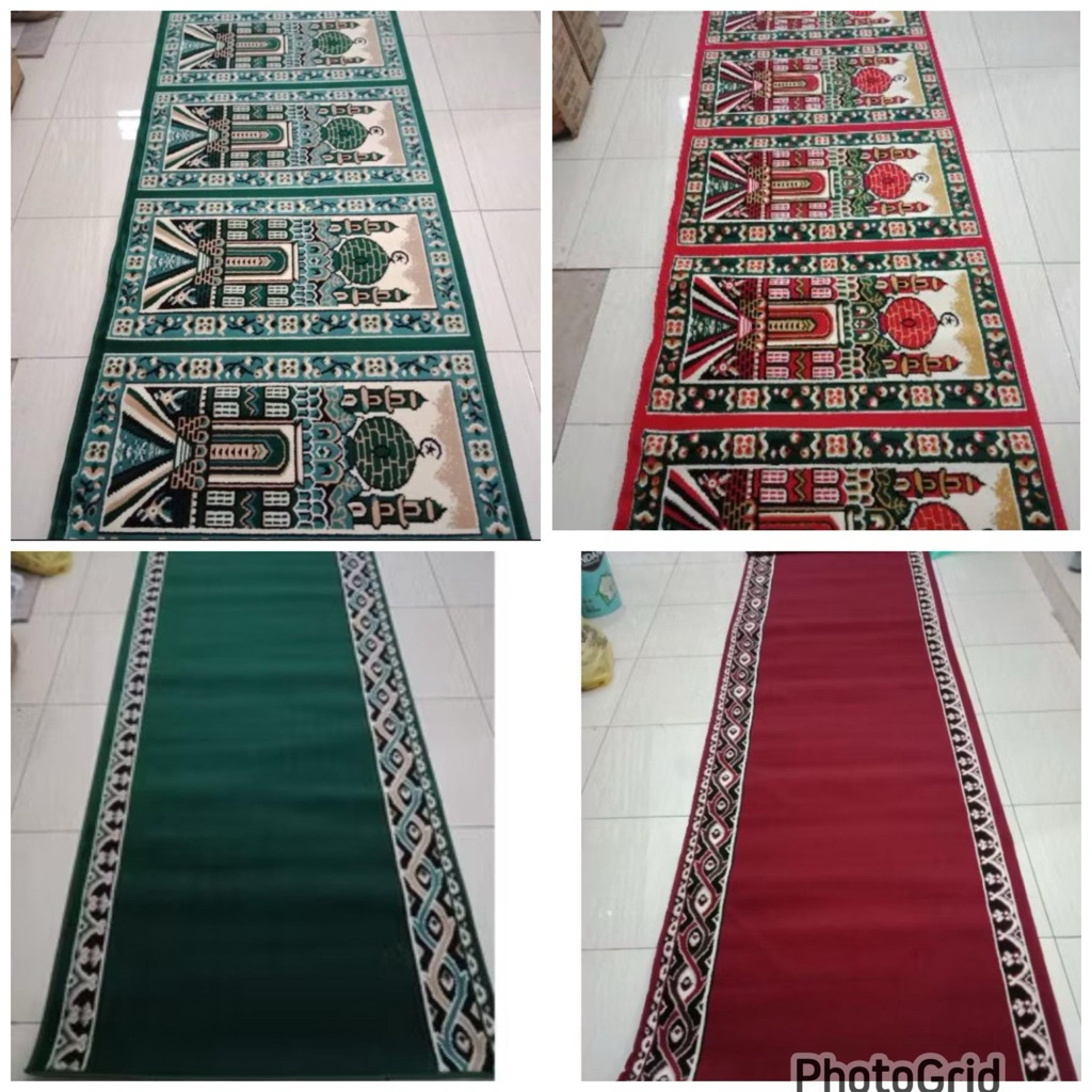 Karpet Sajadah Roll Moderna Motif Masjid Ukuran 105 X 570 CM sajadah Masjid Roll