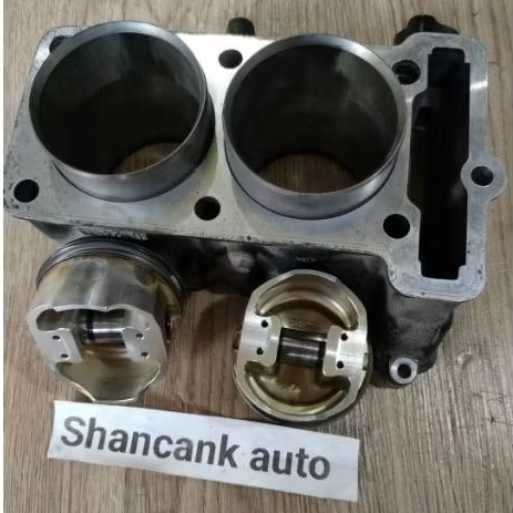 boring, rumah seher, piston set ninja 250 karbu std original copotan