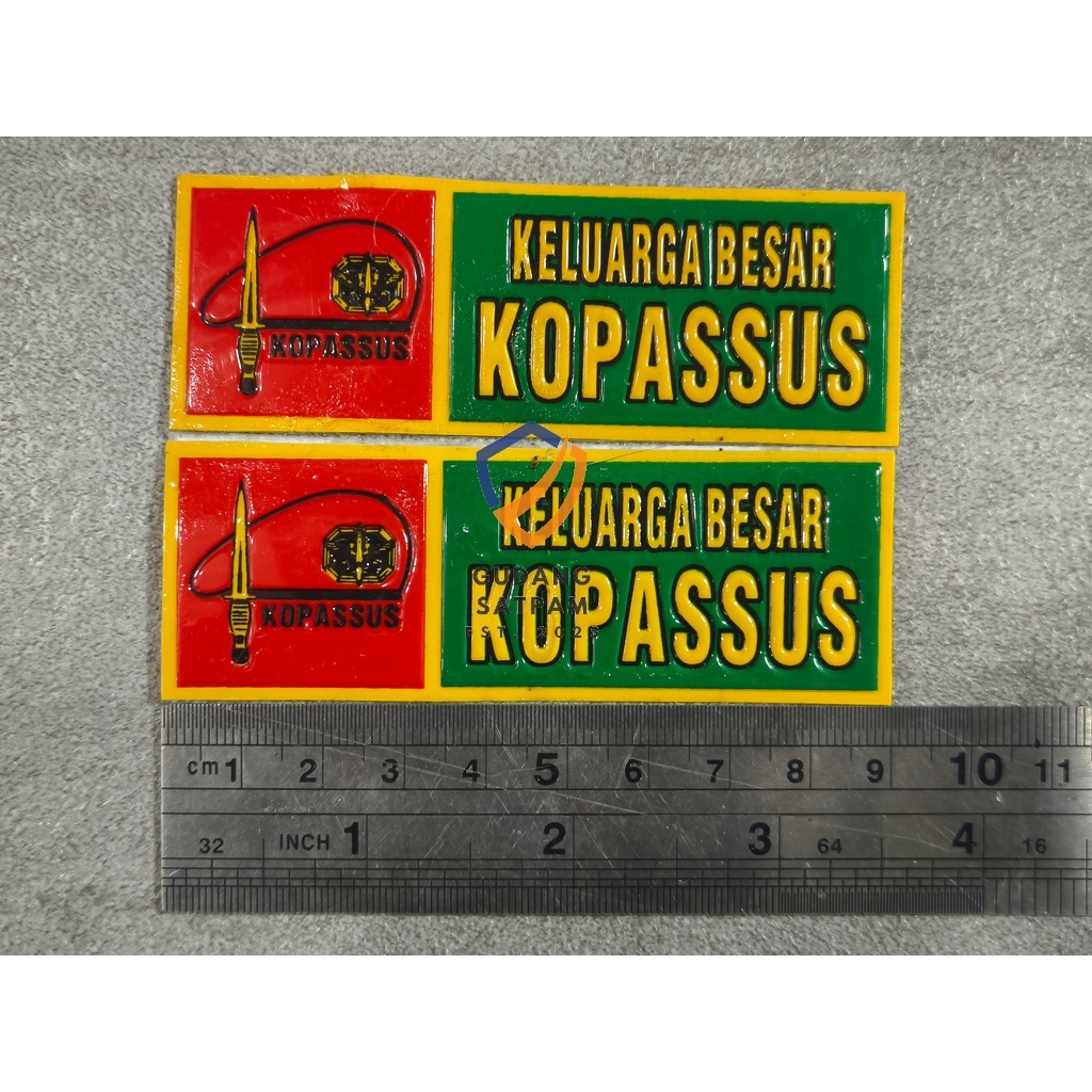 Sticker Plat Keluarga Besar Kopassus (B) - Stiker Plat Kopassus - Stiker Kopassus