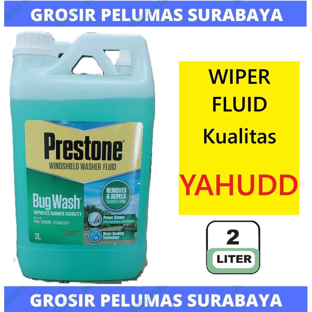 Cairan pembersih KACA PRESTONE Bug Wash Windshield Washer Fluid Wiper fluid efek Talas Hidrofobik an