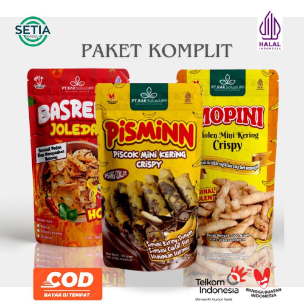 

Paket Komplit – Basreng, Piscok & Molen Crispy Uk 100gr