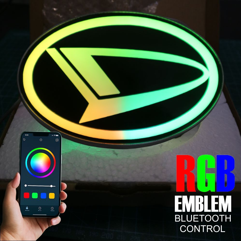 Lampu RGB Emblem Mobil Aksesoris Mobil Variasi Mobil Lampu Led Mobil Remote Control Mobil Logo Daiha