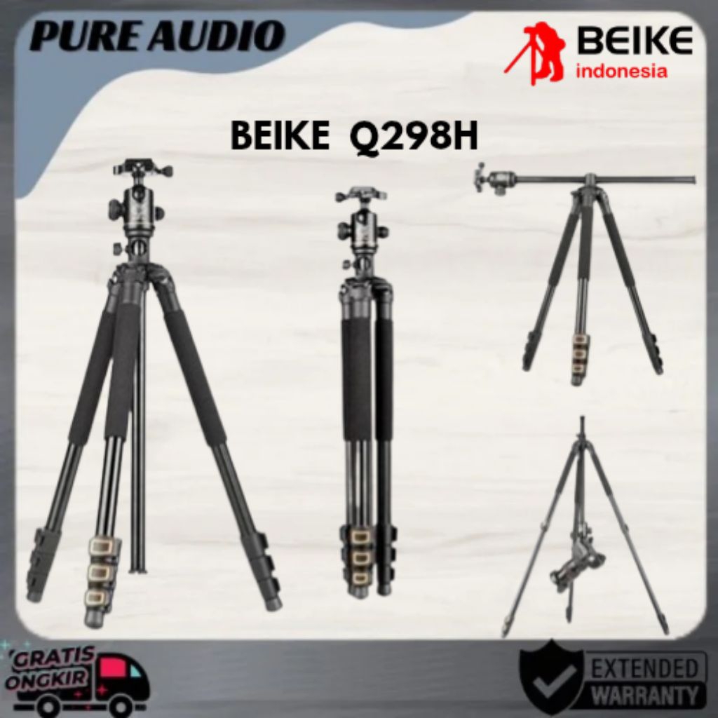 BEIKE Q298H TRIPOD HORIZONTAL WITH BALL HEAD BEIKE Q298H