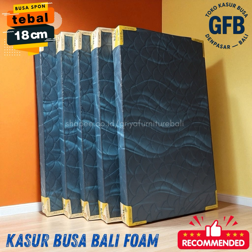 Kasur Busa Bali Foam 18cm Ukuran 120x200 – Kasur Tidur Empuk Awet Cover Knitting Quilting | Kasur Sp