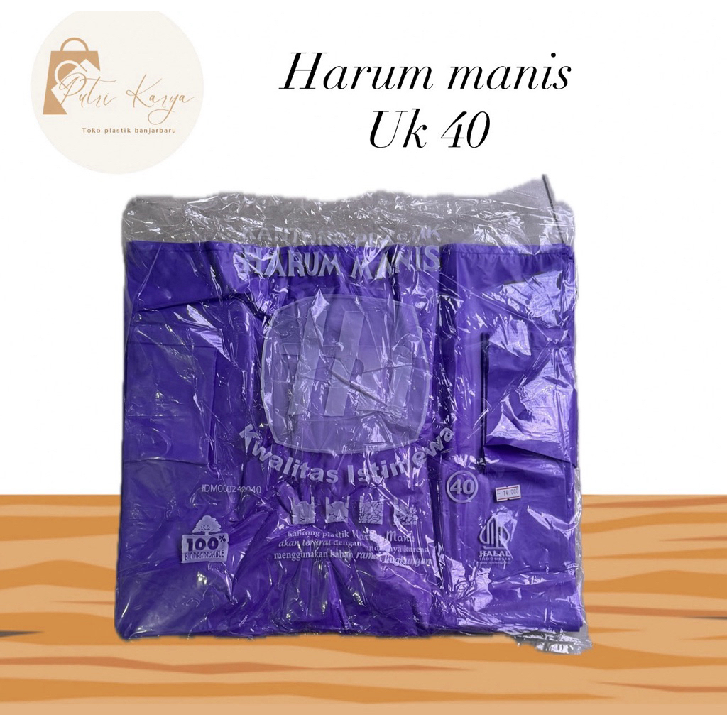 

plastik Harum manis 40 x 65 (Harga tersebut perpack bukan perikat)