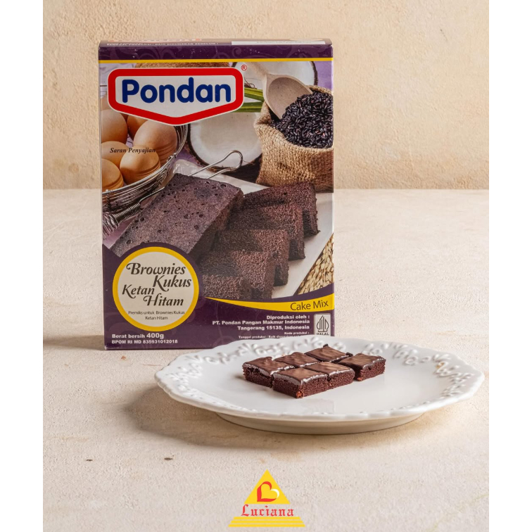 

Pondan Brownies Kukus Ketan Hitam 400g/ Tepung Premix Brownies Ketan Hitam
