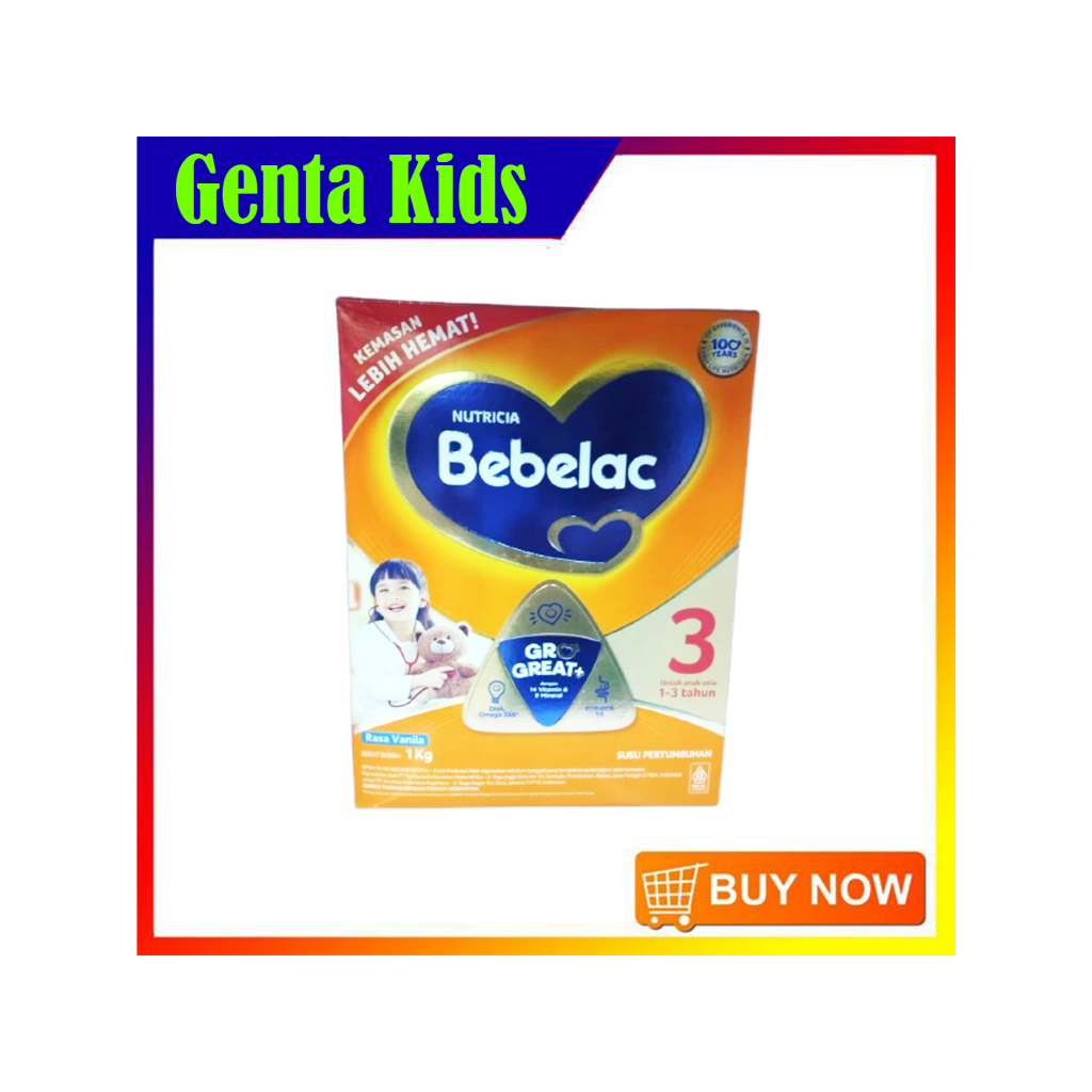 

Nutricia Bebelac 3 1000 Gram Rasa Vanila Untuk Usia 1-3 Tahun