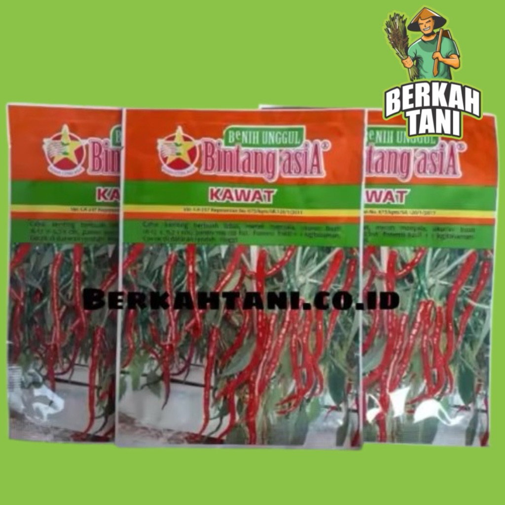 Kawat 10gr Benih Cabai Keriting Bintang Asia Red kriss TM 999 Ferosa