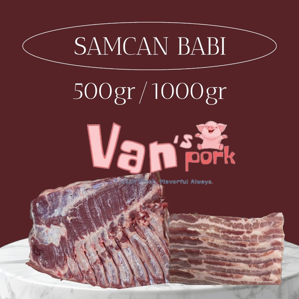 Pork Belly Samcan/Daging Babi Samcan Import 500gr/1kg