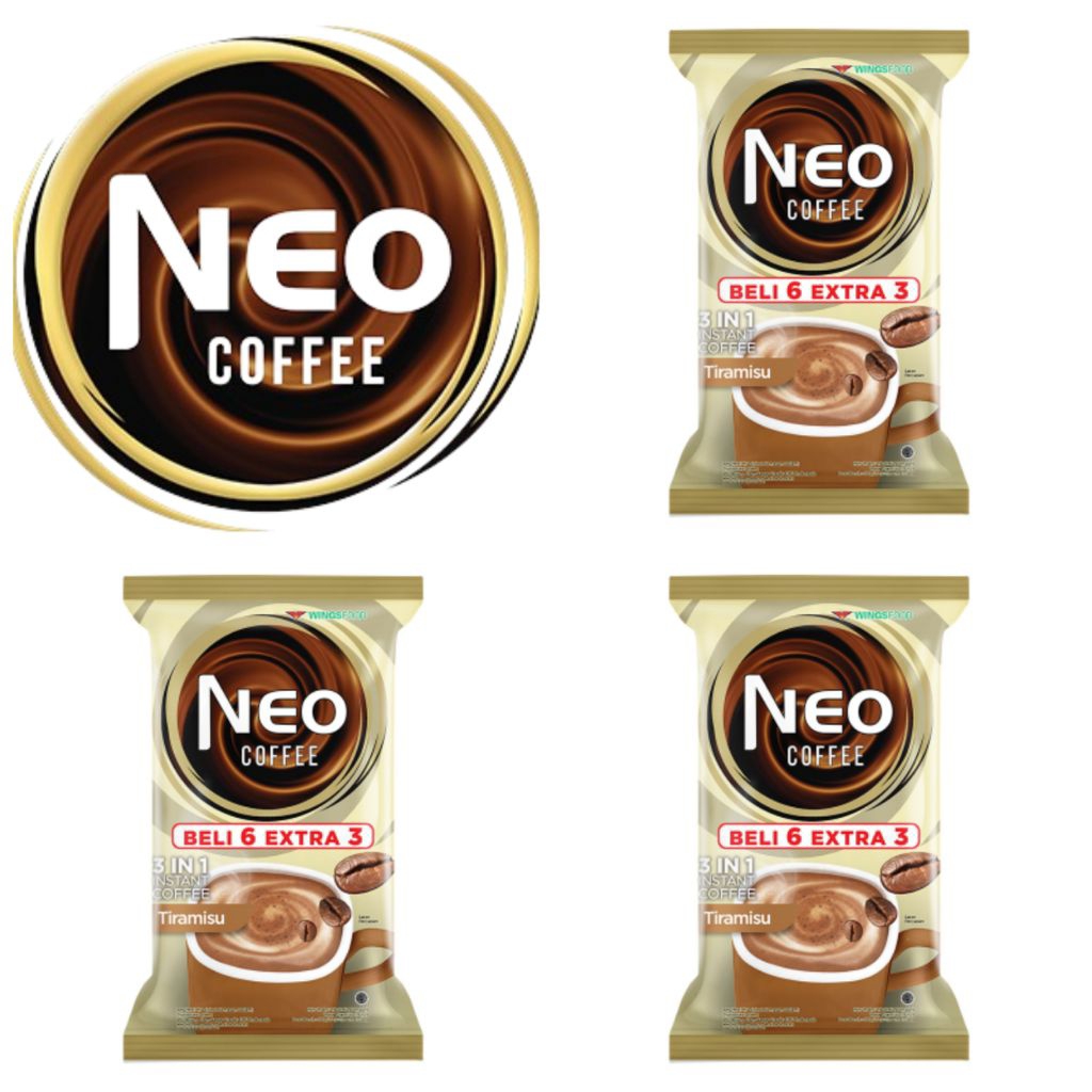 

NEO Coffee 3 in 1 Kopi Tiramisu Sachet 9 x 20 Gr