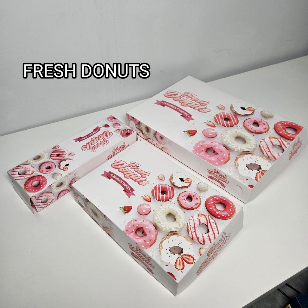 

[1 LEMBAR] DUS DONAT BERBAGAI MOTIF , UKURAN 27X18.5X5.5 (ISI 6)