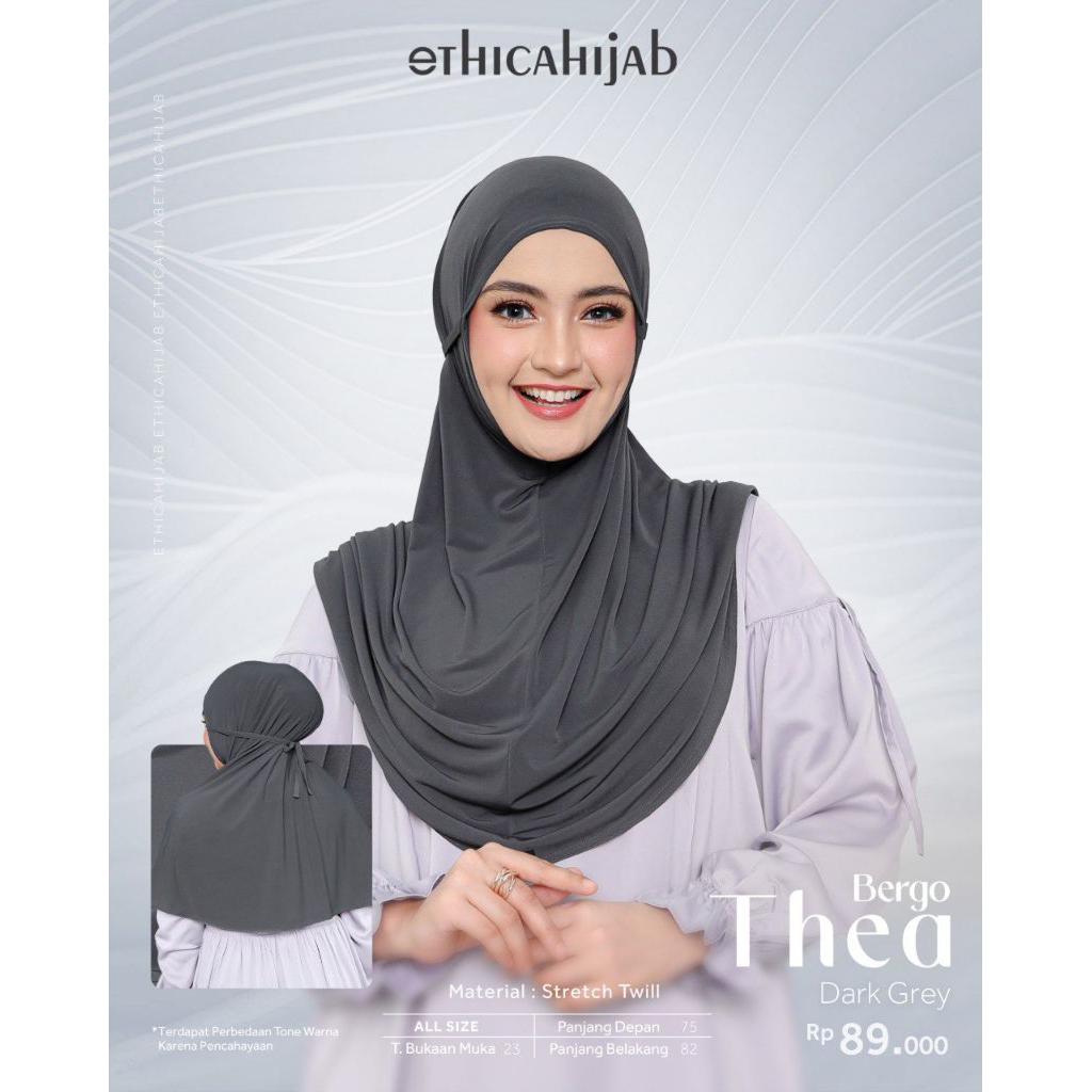 Jilbab Instan Bergo Tali Tanpa Pad Ethica Hijab Bergo Thea