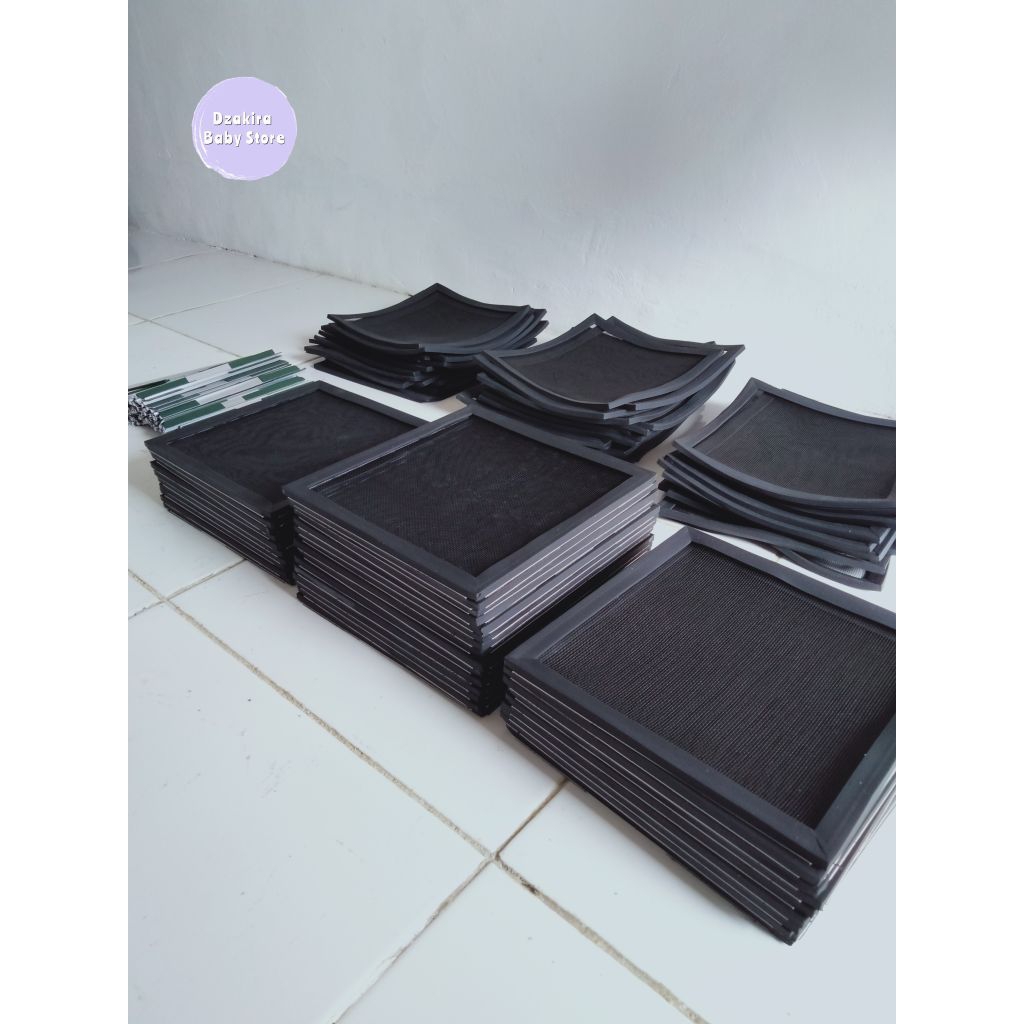 kasa nyamuk fiberglass list alumunium frame karet custom
