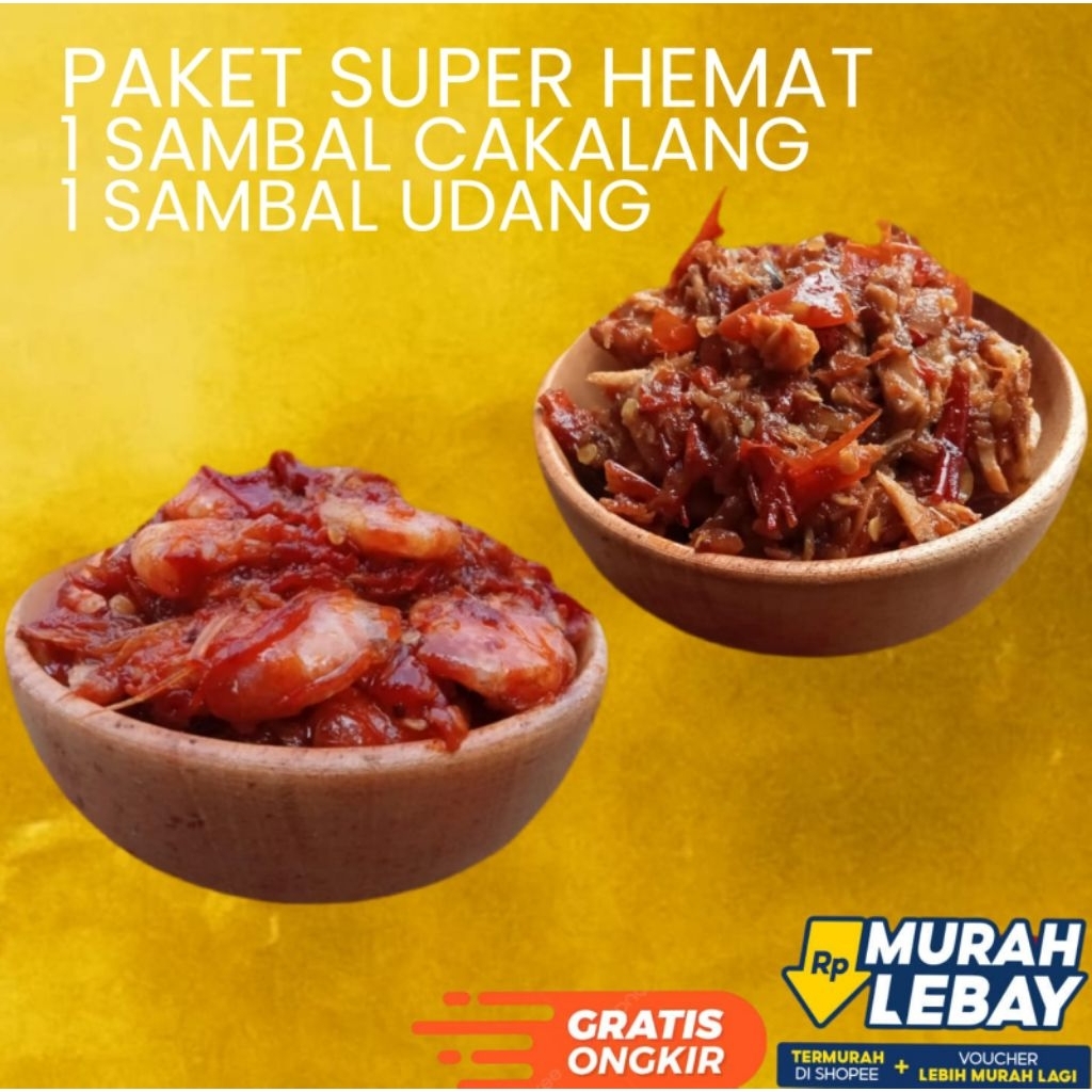

Paket Hemat 1 Sambal Udang dan 1 Sambal Cakalang halal Homemade