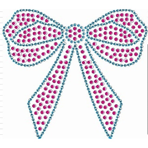 Payet Swarovski diamond tempel mote gosok motif PITA DADA BESAR