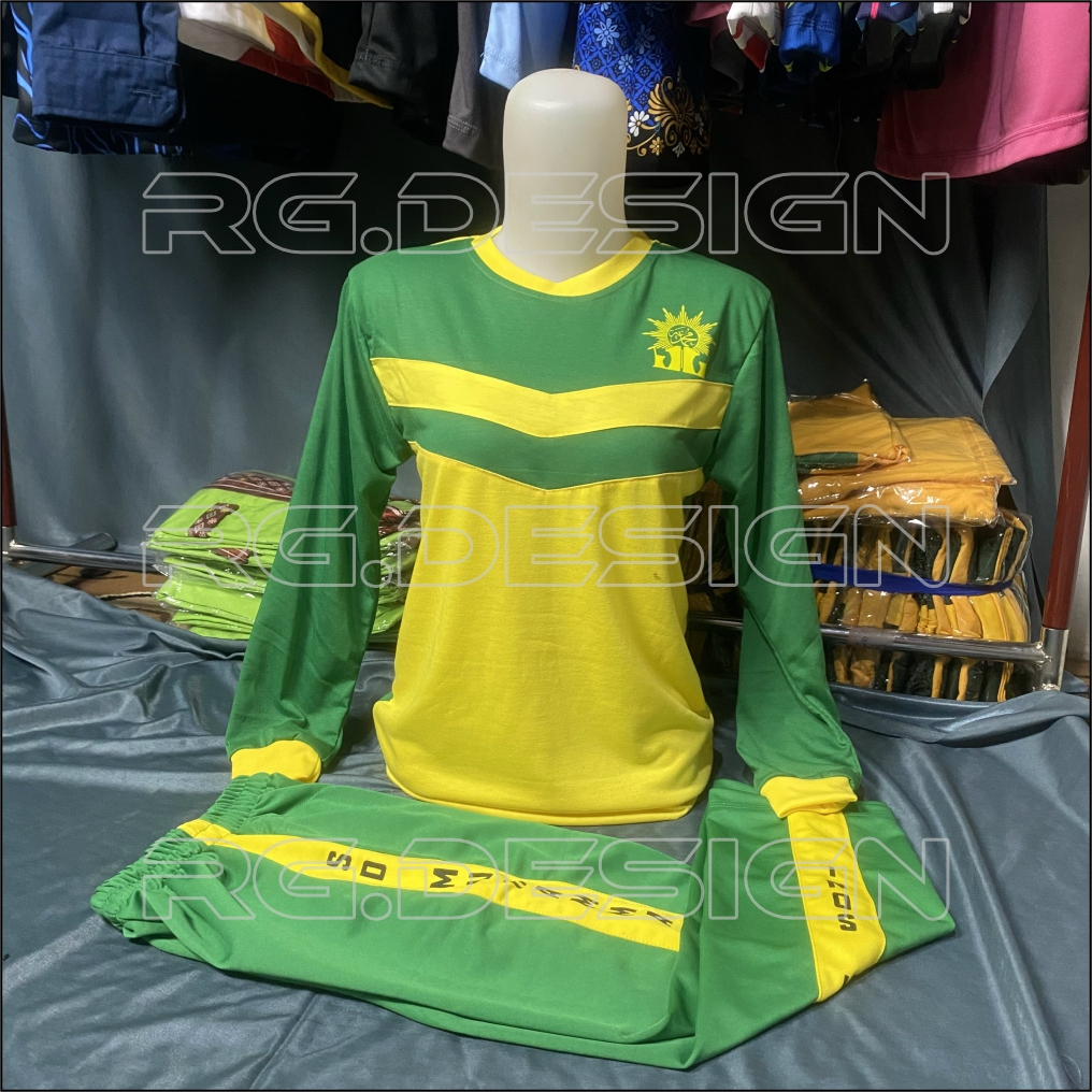 Setelan Baju Olahraga SD Lengan Panjang Custom Desain