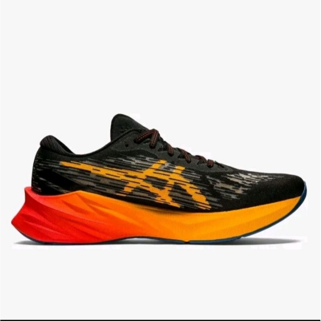 SEPATU RUNNING ASICS NOVABLAST 3 BLACK YELLOW ORANGE
