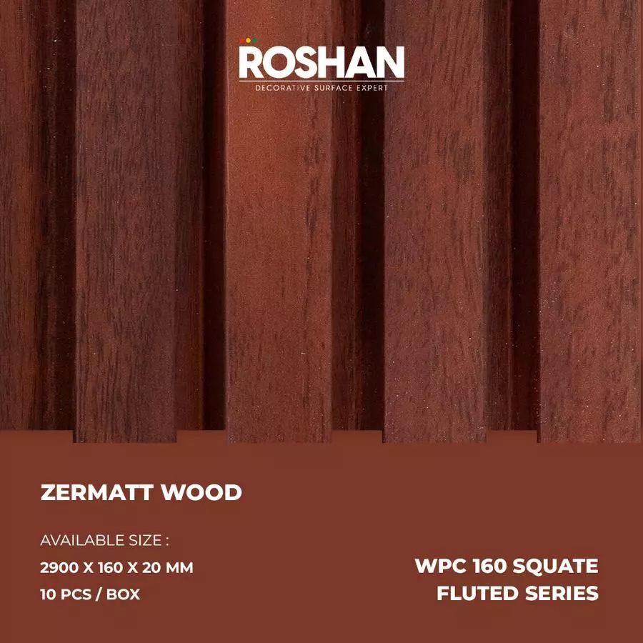 Wallpanel Squate Fluted WPC Roshan 2900 x 160 mm Model Squate Fluted / WPC
