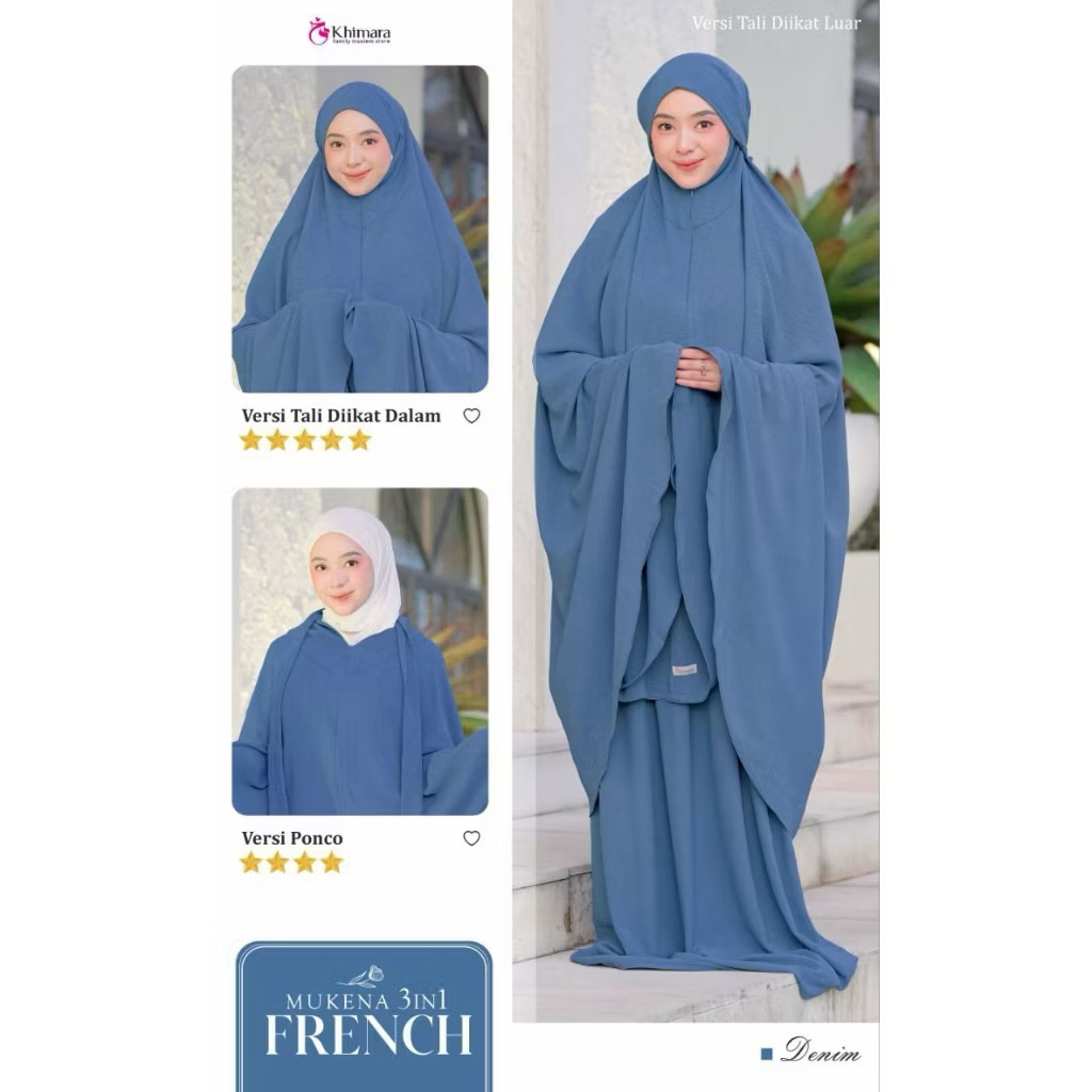 preloved mukena khimara french khimar