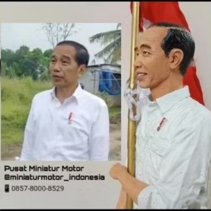 Figure Jokowi Kerja Handmade Skala 1;6 Mantan Presiden RI Ke 7