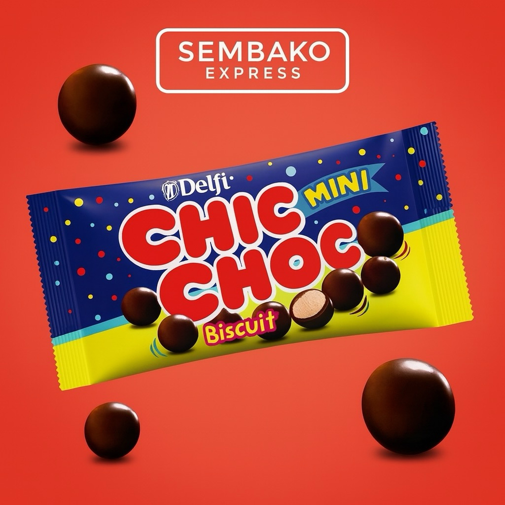 

Delfi Chic Choc Mini Biscuit Coklat 20g – Camilan Lezat Coklat & Renyah