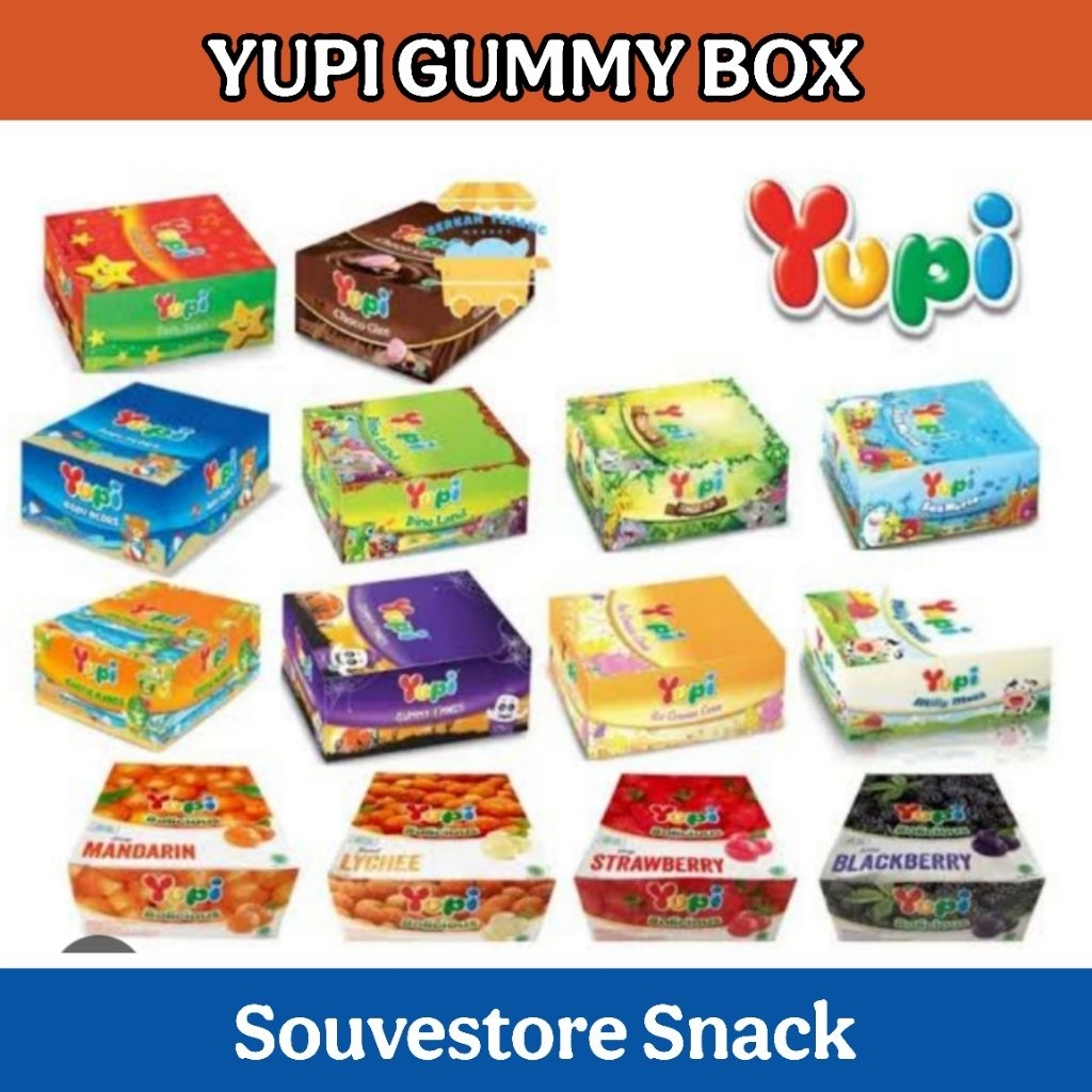 

Yupi Candy Gummy Yupi All Varian box isi 24
