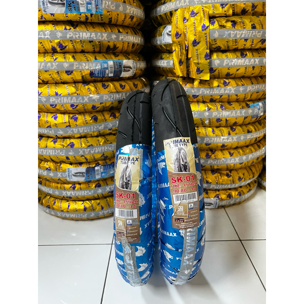 Sepasang Ban Donat PrimaX SK 01 Non Tubeles Ring 17 & 14 70-80 80-80 90-80 100-70 Baru Original 100%