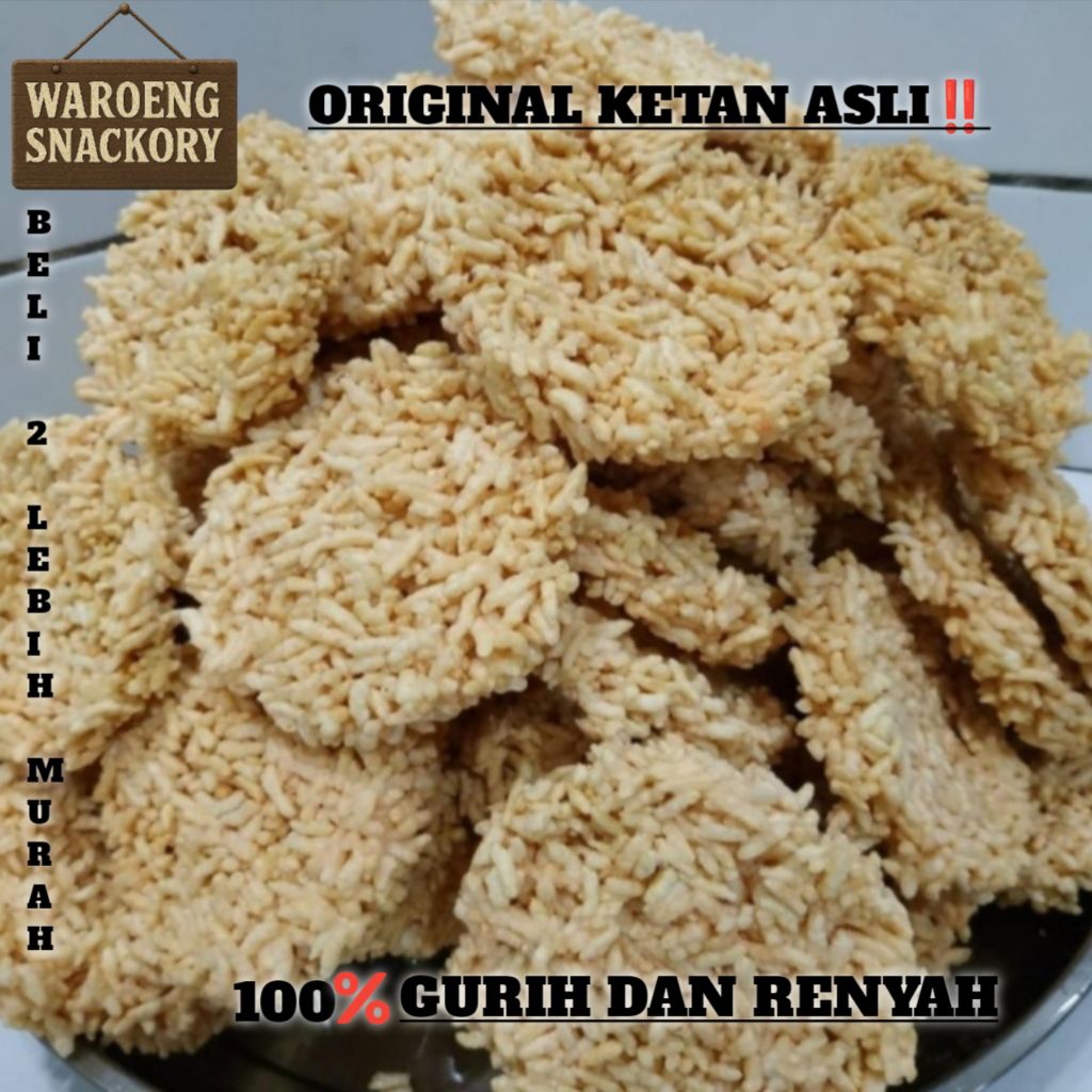 

Rengginang Mentah Ketan Asli Gurih Renyah Snack Rumahan Murah Isi 30pcs/60pcs