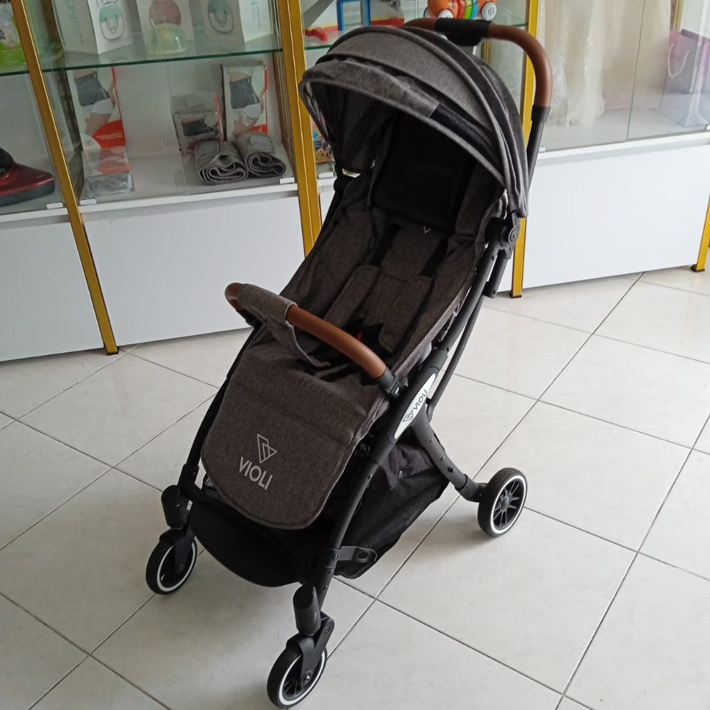 Preloved Stroller New Born Violi Auto Fold Black