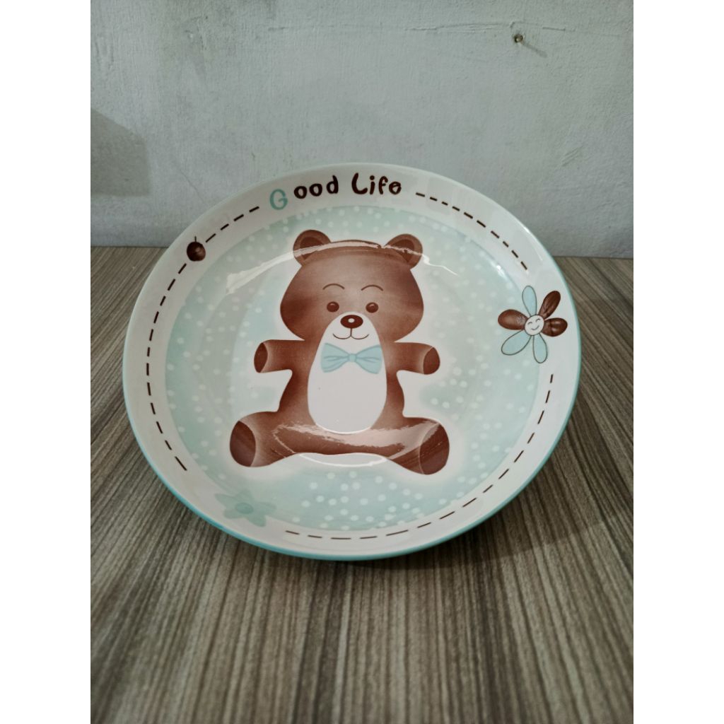 piring keramik / piring keramik motif karakter