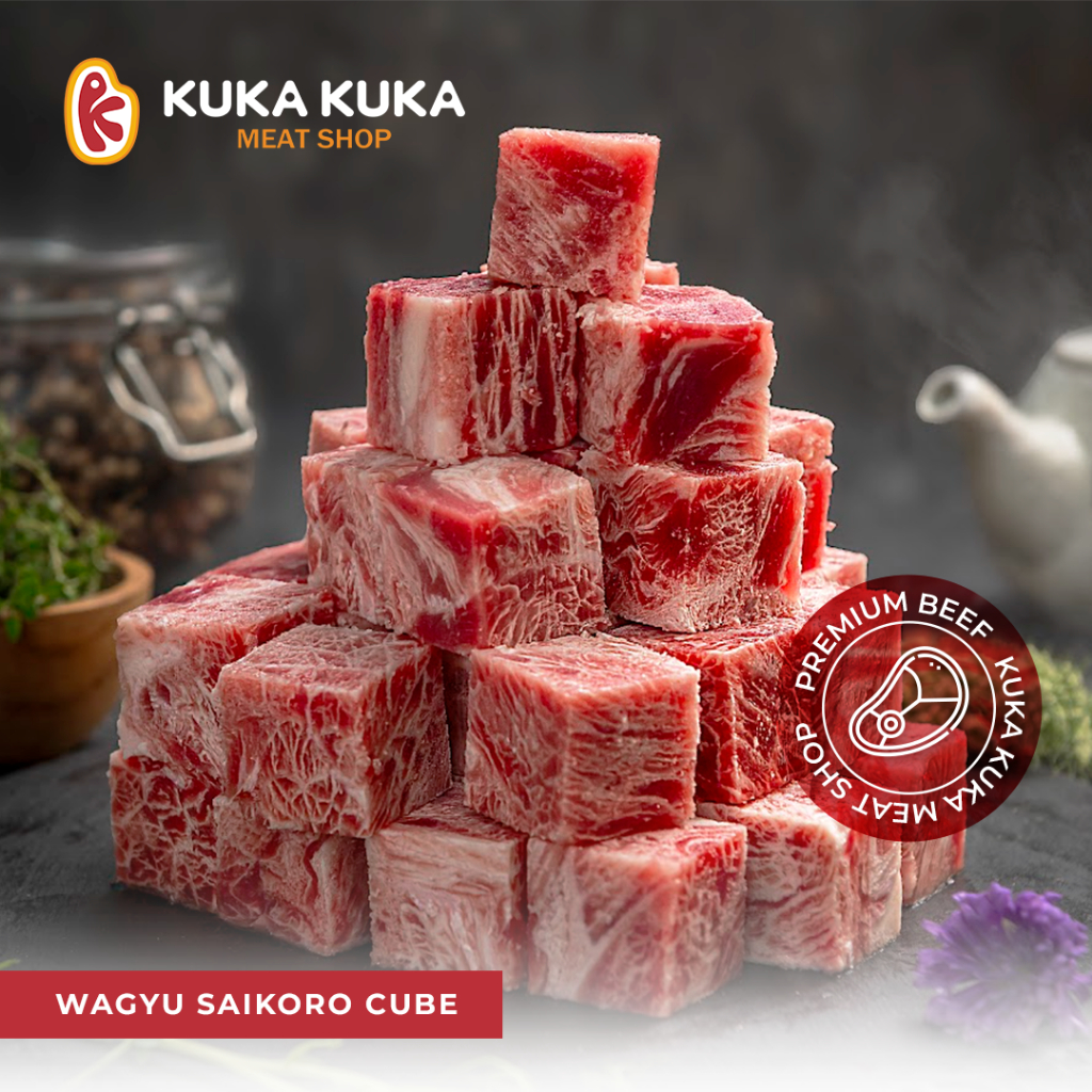 

Daging Beef Wagyu Saikoro Cubes Meltique FRESH CUT! 250gr
