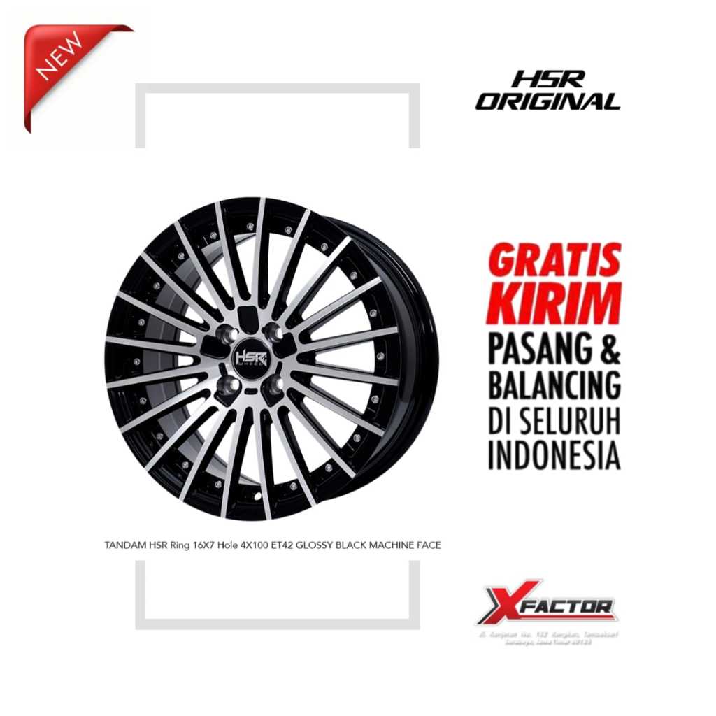 VELG R16 HSR TANDAM HSR R16X7 H4X100 ET42 GBMF