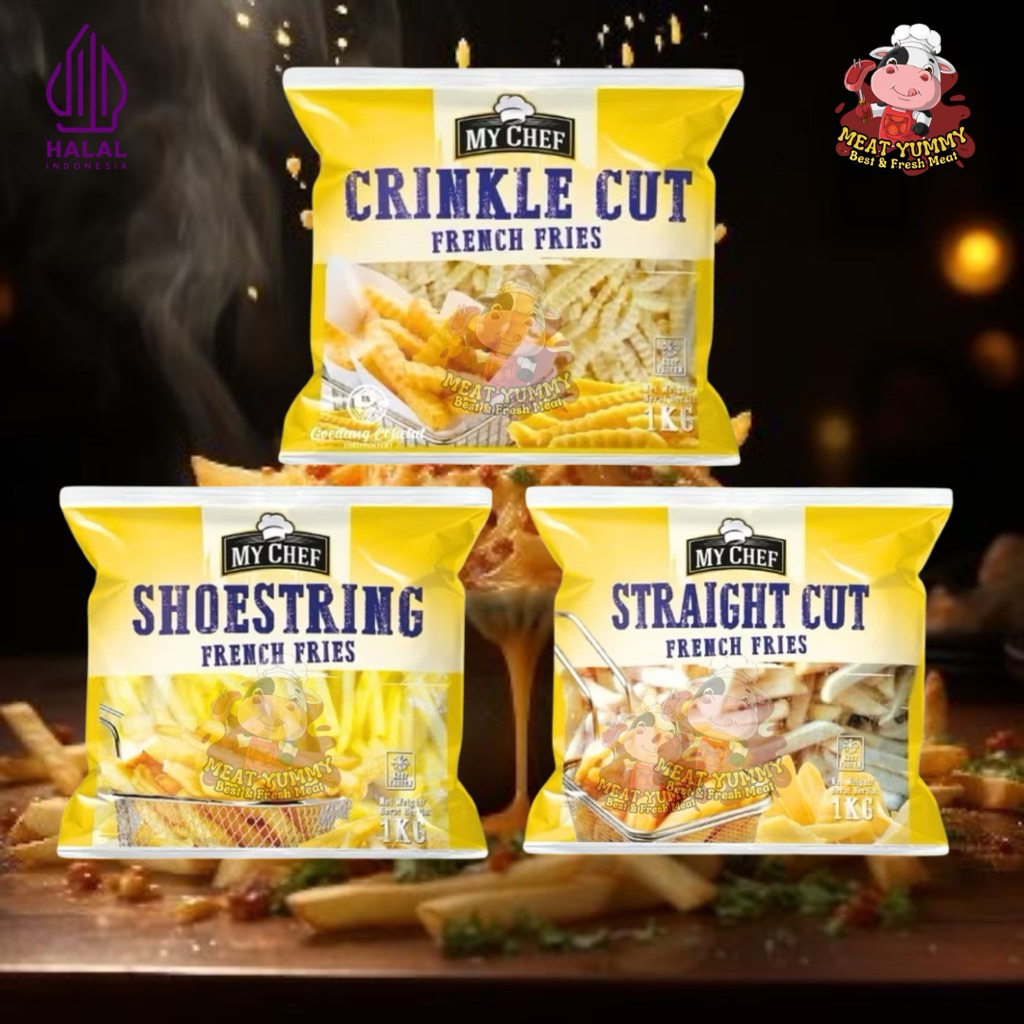 

Kentang Shoestring | Straight Cut | Crinkle Cut My Chef 1kg