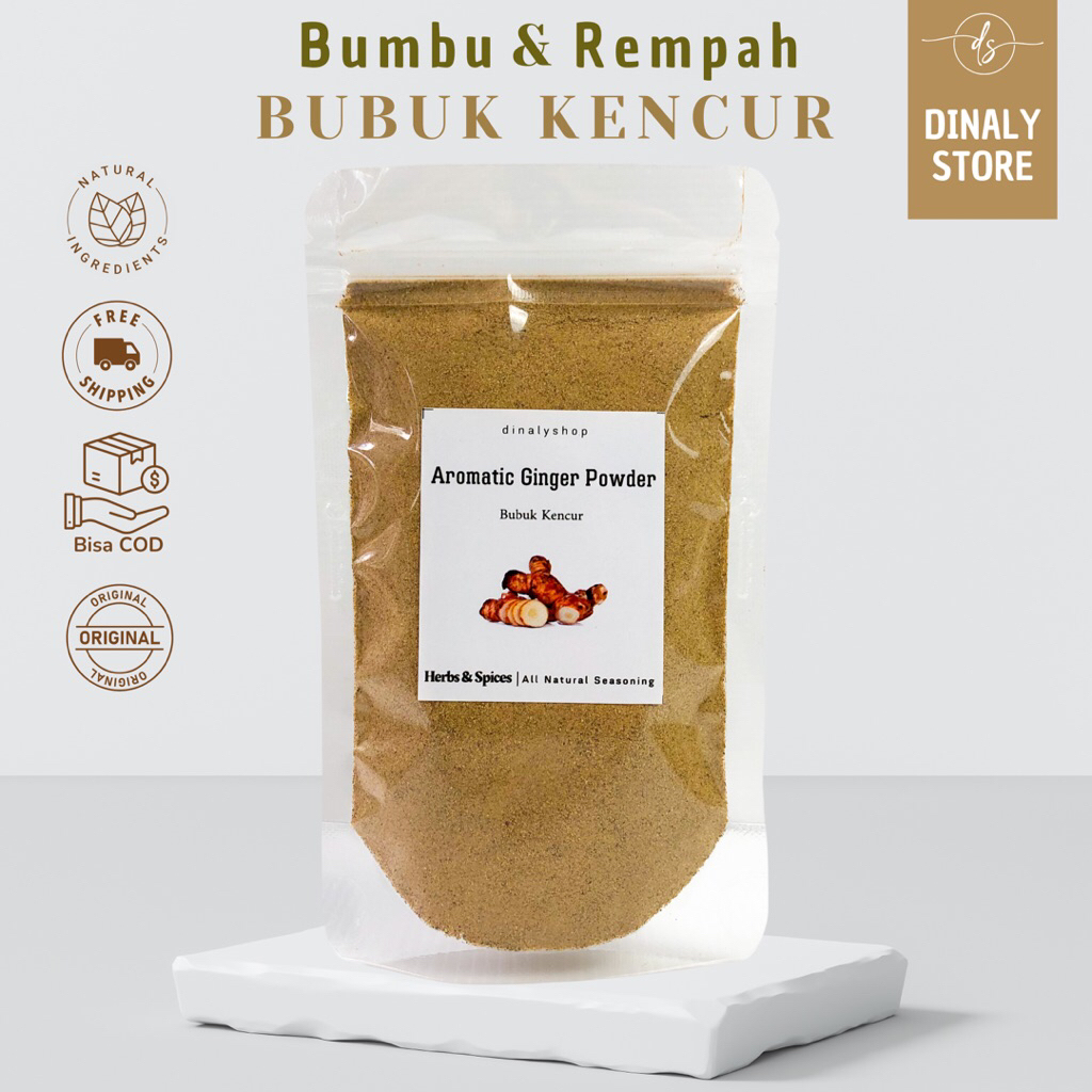 

Kencur Bubuk 100 Gram / Kaempferia Galanga Powder / Rempah / Bumbu Dapur Murah