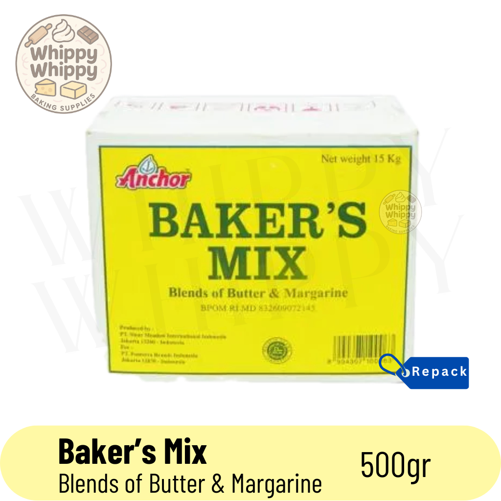 

Anchor Baker's Mix Butter Blend Margarine | Bakers Mix | Margarin Butter 500 GR