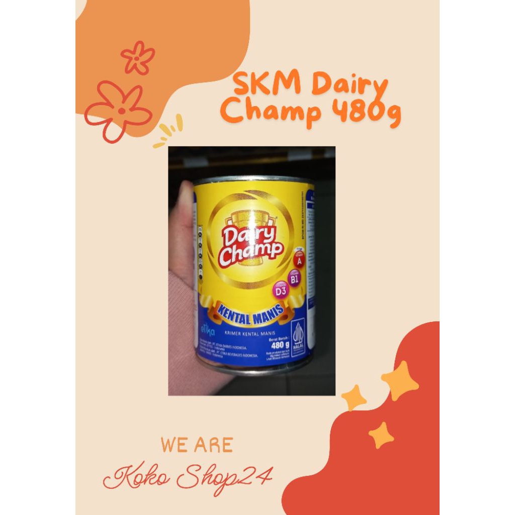 

Dairy Champ 480gr Susu Kental Manis Kaleng - SKM Putih untuk Baking, Kue, Kopi, Minuman lainnya - Susu Kental Manis Kaleng Murah