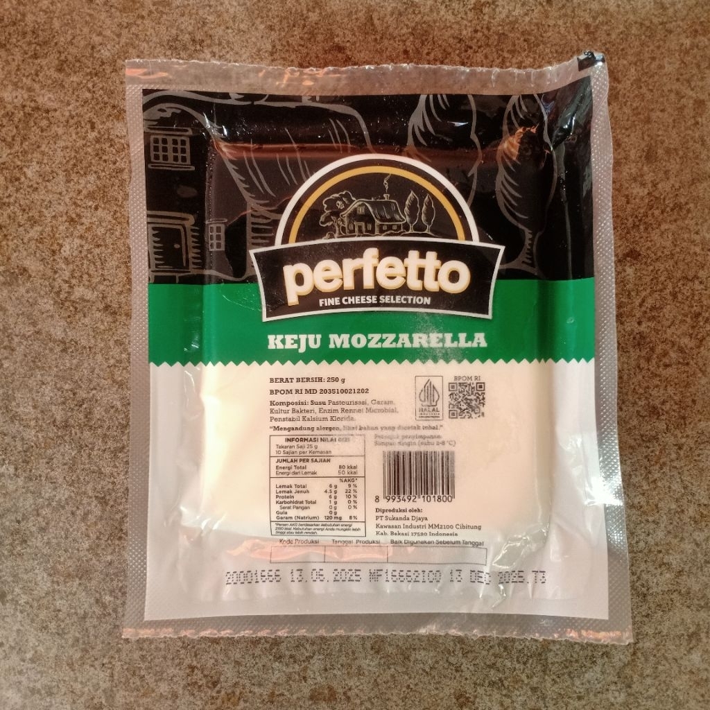 

Keju Mozzarella Perfetto 250 gram