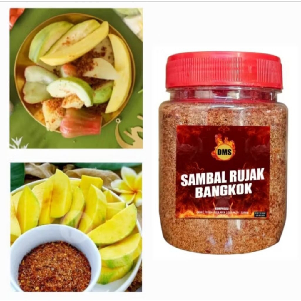 

BUMBU RUJAK BANGKOK Buah Pedas Manis Asin / Buah Jambu Kristal - Khas Thailand / Bumbu Tabur 150 Gram